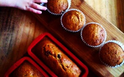 Halloween & Pumpkin Cranberry Muffins.