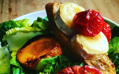 Roasted Peach and Goat’s Cheese Salad