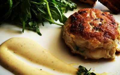 Herbed fish cakes with cumin-thyme aioli