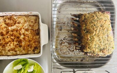 Herb Crusted Rack of Lamb and Potato Gratin